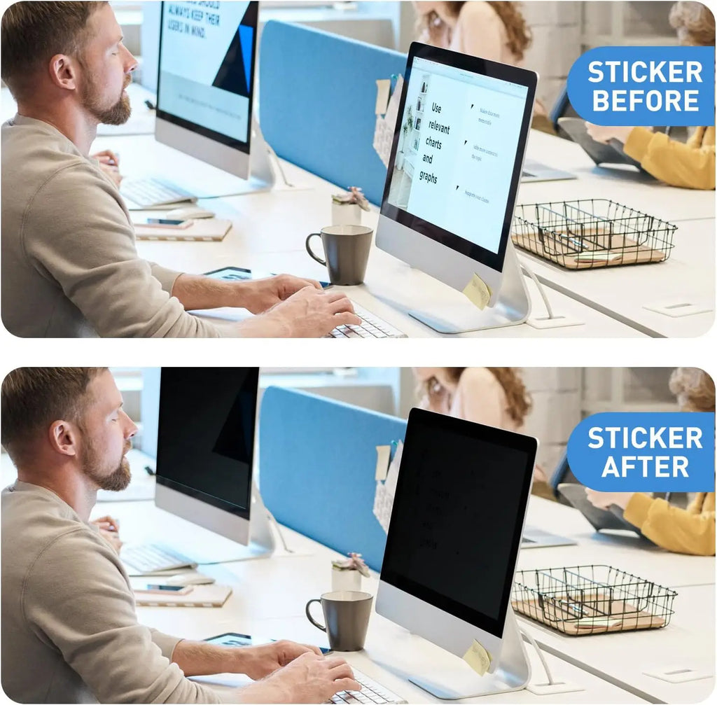 24-Inch 16:9 Computer Privacy Screen Protector Removable Anti-Glare Blue Light Filter Eye Protection Shield
