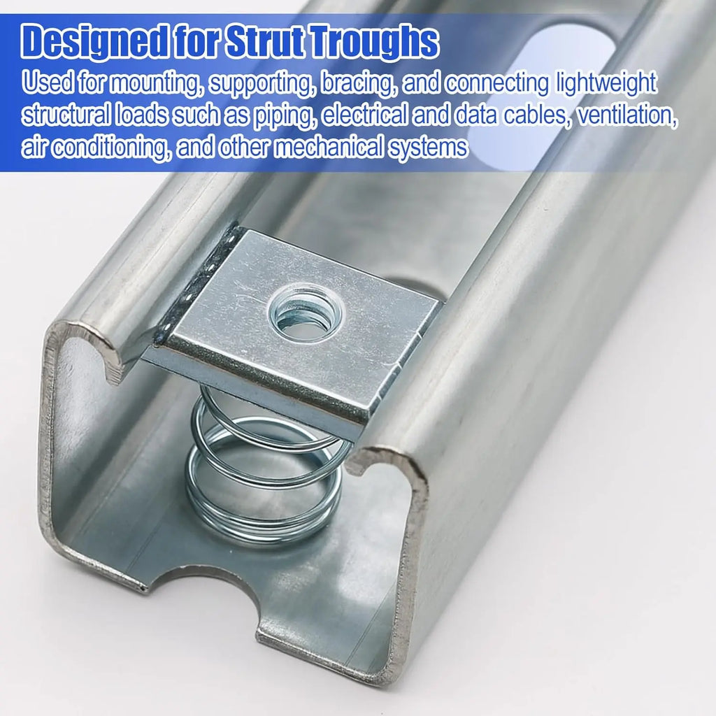 MISA CLASS 4 Swaged Channel Nuts 1/2 in Zinc Plated for Strut Channel Construction Fasteners