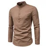 Men's Slim Fit Long Sleeve Cotton Polyester Shirt - Autumn Casual Business Blouse Top (Custom Logo Available)