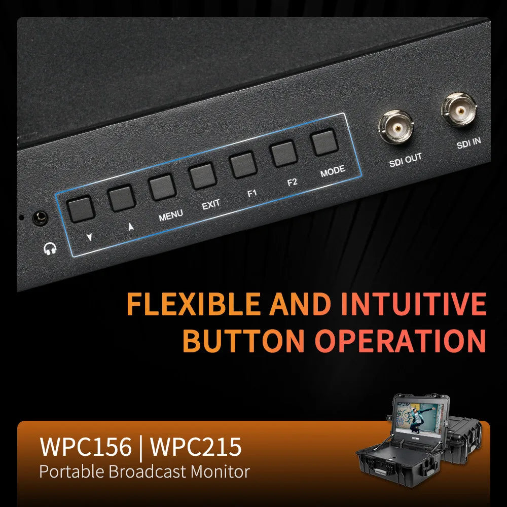 SEETEC WPC156 Versatile Broadcast Field Monitor, 15.6 Inch, Multiple Inputs (HDMI/SDI), for Various Cameras, ODM