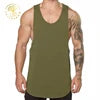 Custom Logo Running Workout Athletic Vest Fitness Wear Men Gym Stringer Muscle Cotton Men's Blank Sports Oversized Tank Tops