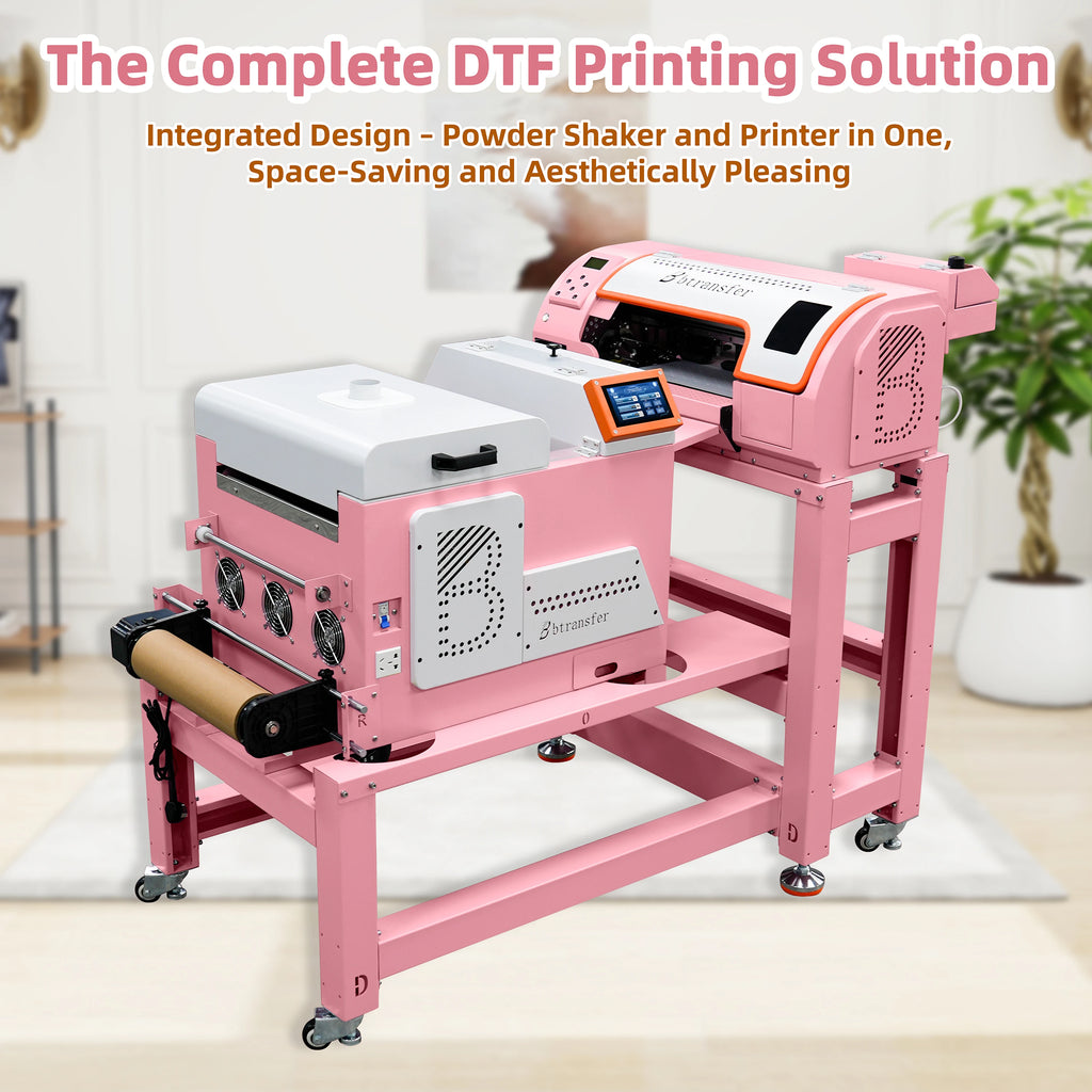 B Btransfer New Version Pink A3 DTF Printer 300mm  Smart Auto Film Printing System for Custom Clothing & Merchandise Production