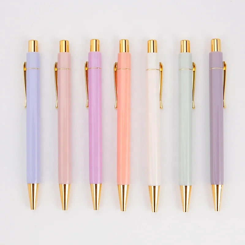 High Quality Gold Hexagon Metal Pen Clip, Gifts Pen With Logo