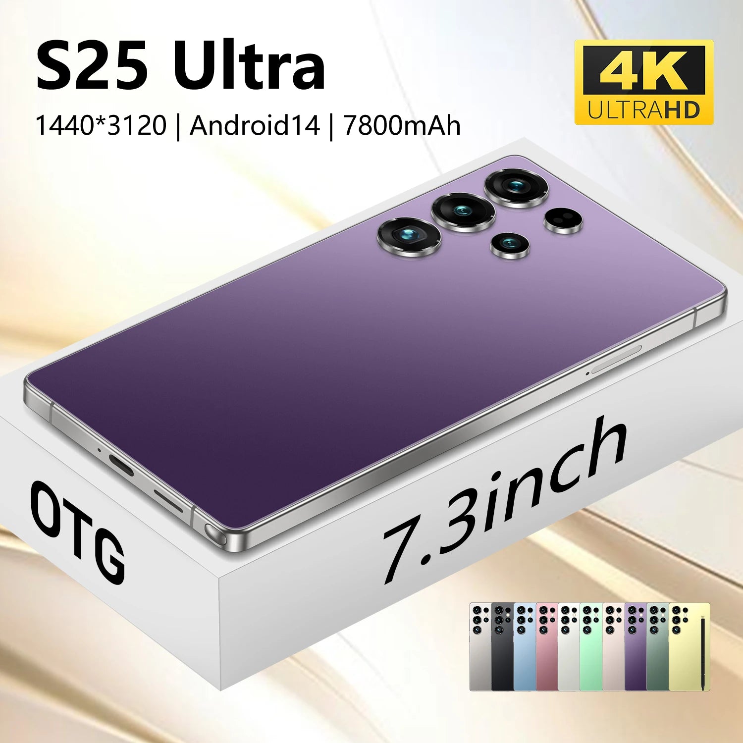 2025 New Design Deca Core 5G Smart Gaming Phone CDMA/LTE Support 120W Quick Charge Ultra High Speed USB-C Charging Low Price
