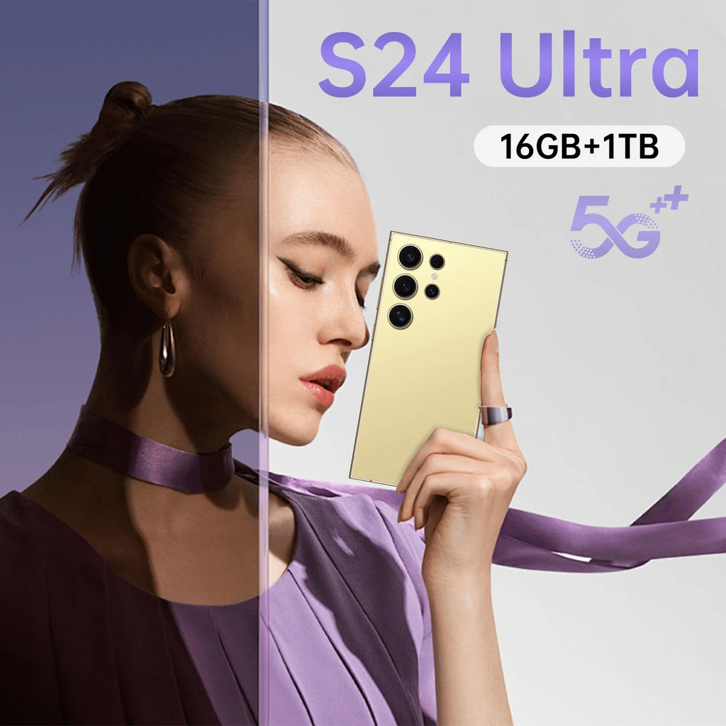 S24 Ultra 7.3 5G French/Spanish/English Smartphone 108MP Rear Camera 12GB+256GB for Business Travel 65W Quick Charge