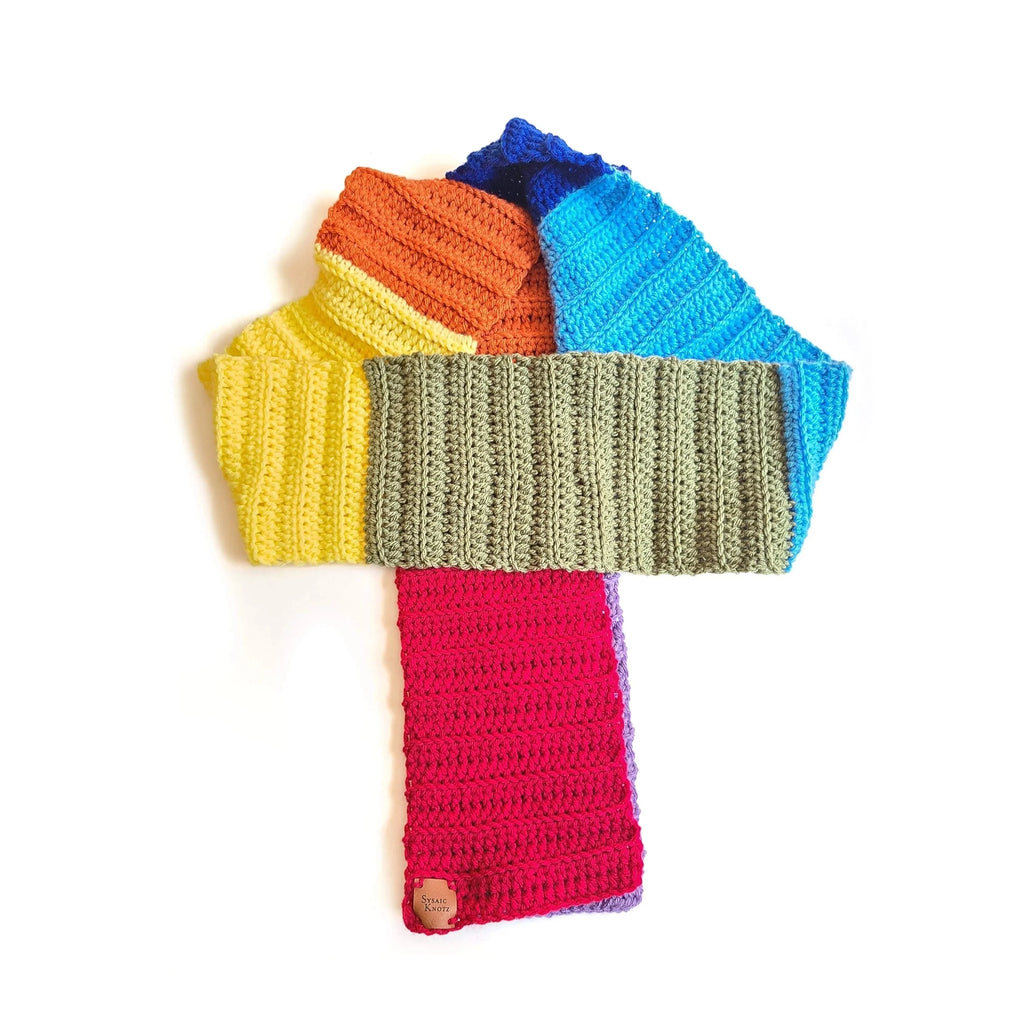TD Crochet Scarf Long Fashionable Plain Cashmere Custom Logo Embroidery Print Design for Winter & Spring