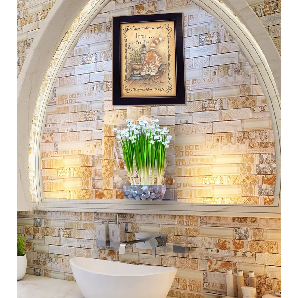 HMS Iron Wall Art Black Framed Laundry Print Home Decor Troublesolving Your Space