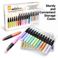 Wizbee Jumbo Crayons, 24 Color Gel Sticks ,Twistable, Washable, Smooth Silky Easy Grip, Art Supplies for Artists, Soft Crayons
