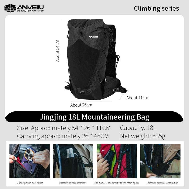 ANMEILU Lightweight Hiking Backpack for Men and Women Outdoor Travel & Hiking Gear Comfort Bag