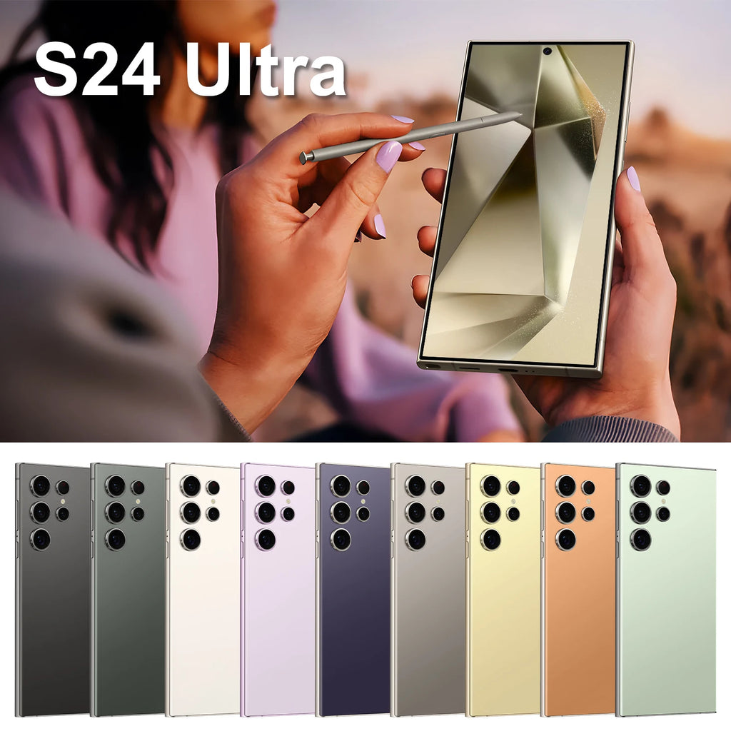 S24 108MP Triple Cam 8000mAh 5G Smartphone Quick Charge 65W HD Screen for Travel Photography French Spanish English