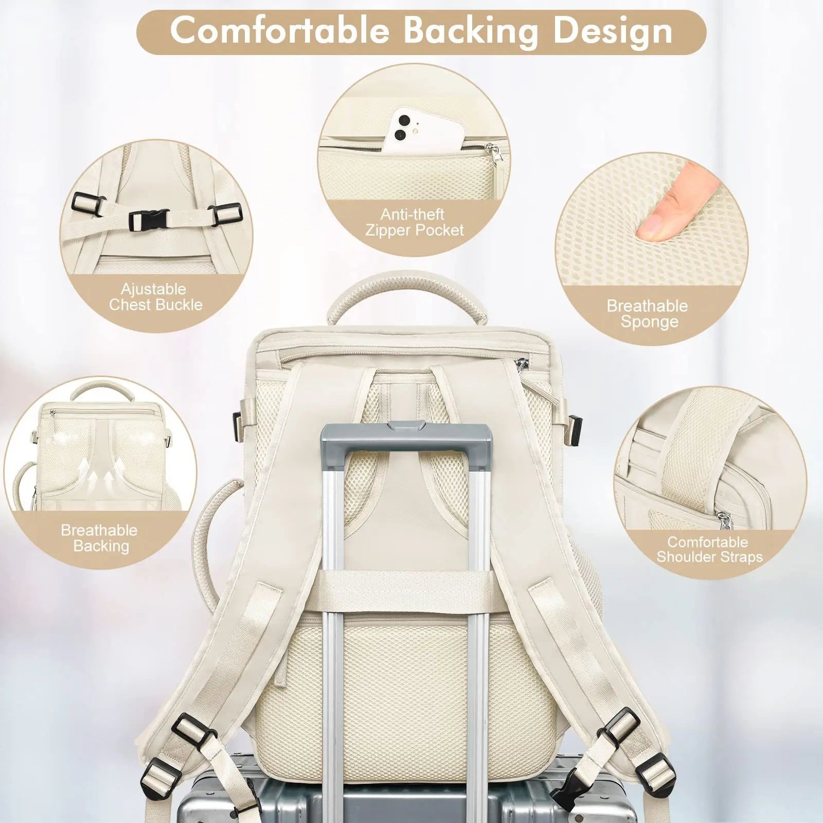 New Women's Extra Large Capacity Travel Backpack Multifunctional Computer Backpack Student Casual Backpack School Bag