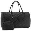 LOVEVOOK Fashion 2pc Gym Bag Travel Weekender Overnight Holdall Duffle Luggage With Shoes Compartment Women Overnight Duffle Bag