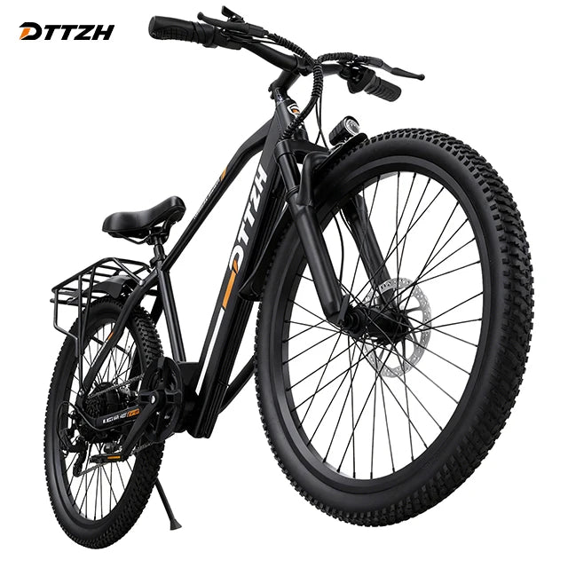 DTTZH High-Carbon Steel 26" E-Bike Brushless Motor 48V 13Ah Lithium Battery 60 Miles Range 21 Speed Dual Disc Brake Rear