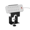 Power Strip Clamp, Adjustable Power Strip Metal Holder with Silicone Anti-Slip Pads,for Standing Desk,Home &Office