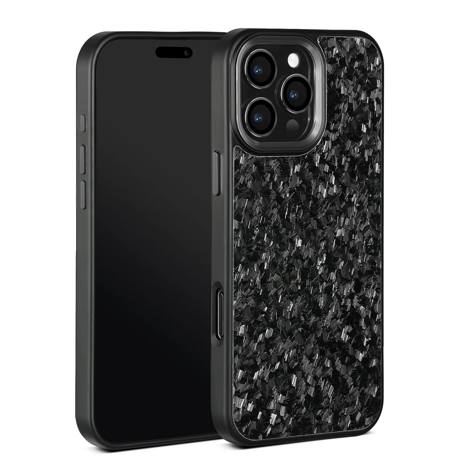Factory Direct Sale Purple Metal Lens Frame with Forged Carbon Fiber with Purple /red/blue/gold for iphone 16 Pro Max case