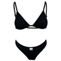 Drop Shipping Sexy Beach Triangle Bikini Ribbed Fabric Swimwear Womens Beachwear