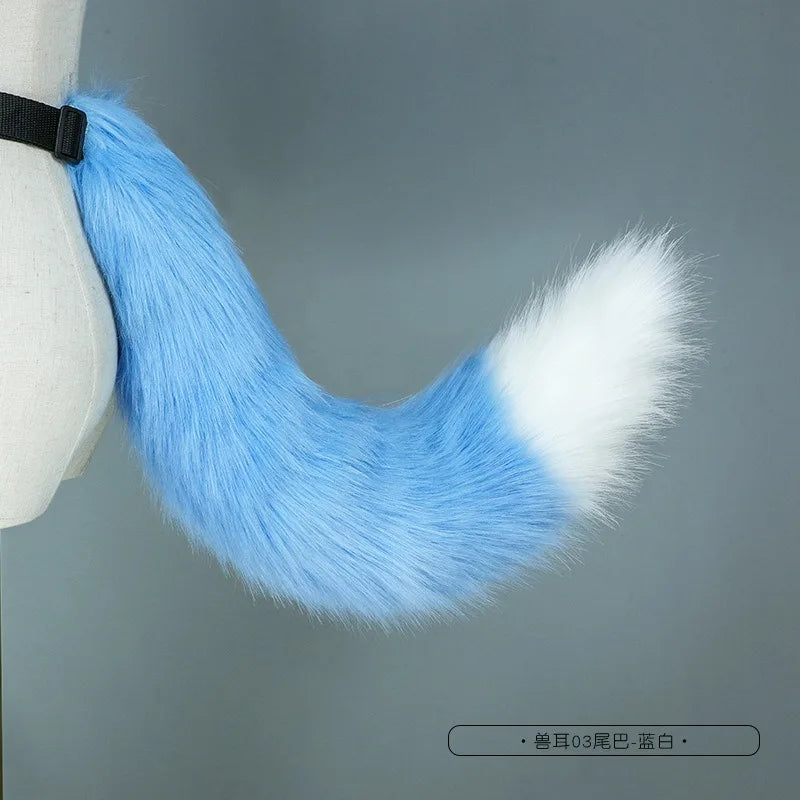 Customized Handmade Plush Simulation Fursuit Animal Tail for Women Halloween Tail Cosplay Accessories