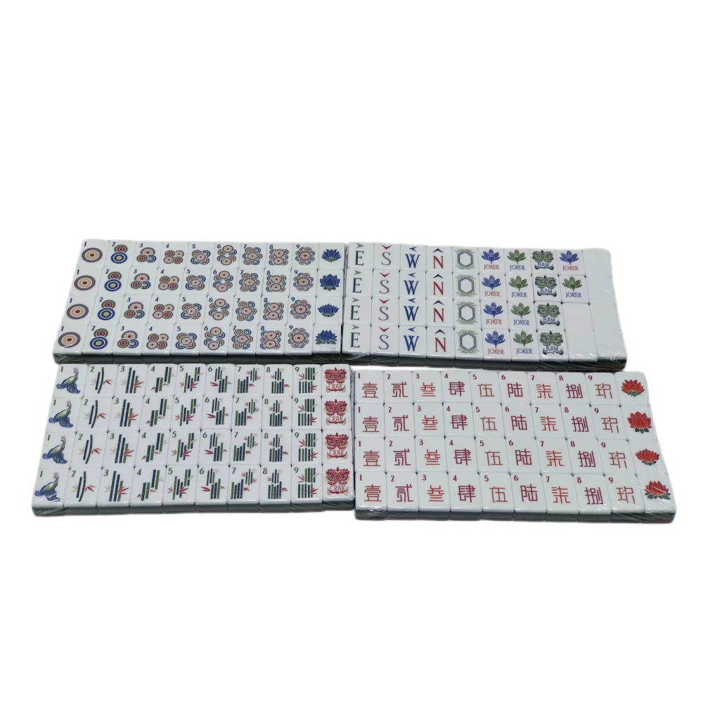Wholesale Acrylic Pink Crystal 160 Pieces Luxury American Style Singapore Tiles Game Set Modern Western Mahjong