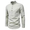 Men's Slim Fit Long Sleeve Cotton Polyester Shirt - Autumn Casual Business Blouse Top (Custom Logo Available)