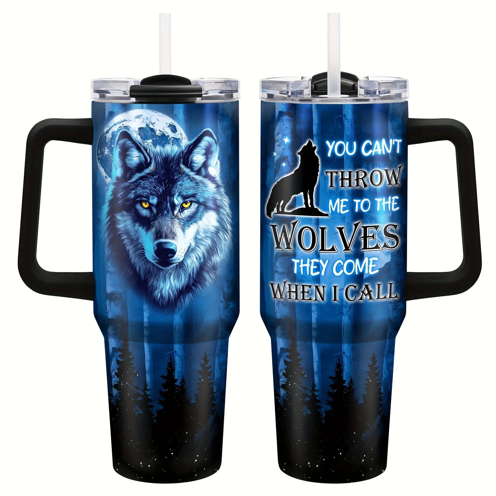 Custom logo 40 oz Stainless Steel Double Wall Vacuum Metal Cup Travel Coffee Mug 40oz Tumbler with Handle