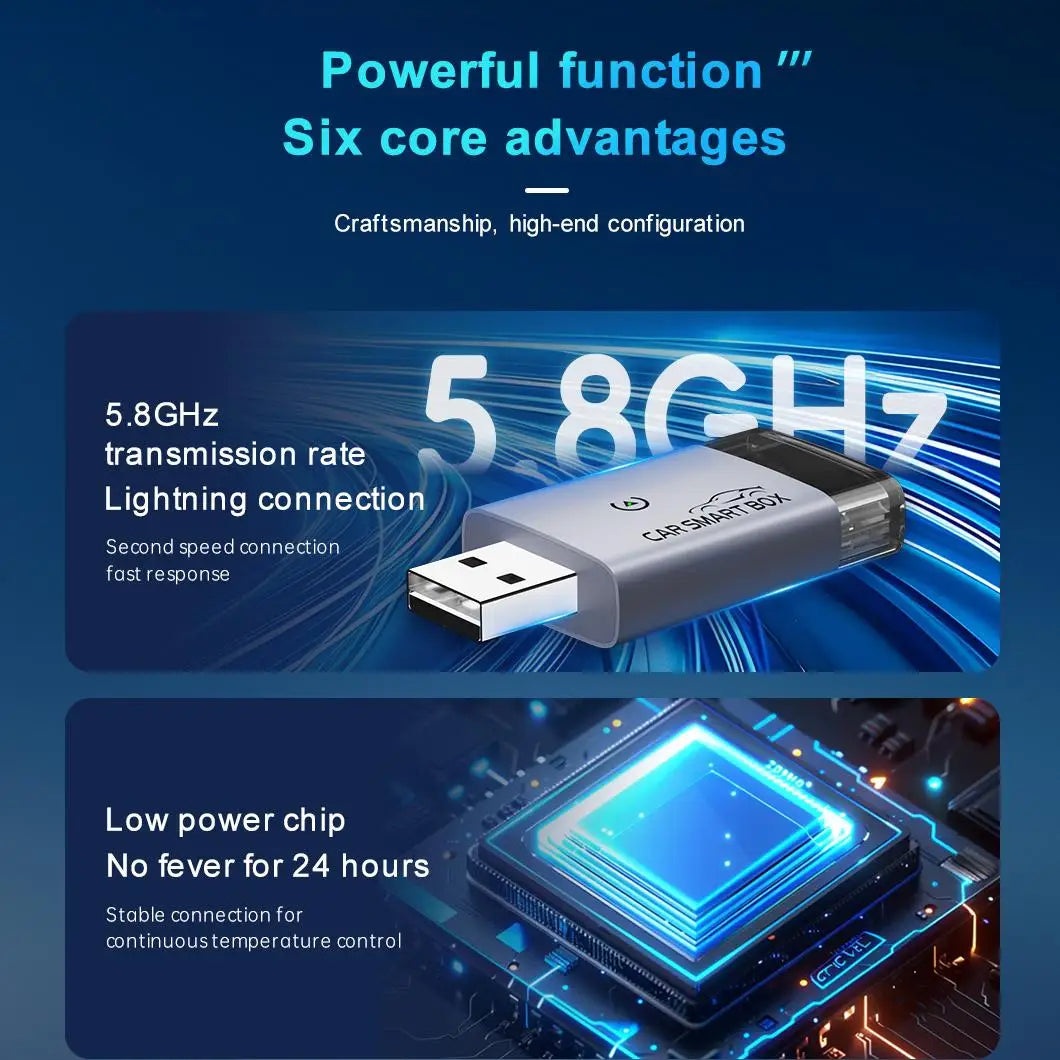 Fuallwin OEM Smart MINI DIY Reliable Performance Daily Commute Travel Car Play Accessories Wireless Carplay Adapter