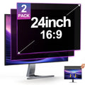 2-Pack 24 Inch Privacy Screen Protector for 16:9 Widescreen Desktop PC Monitor, Anti-Glare Anti Blue Light Screen Protector