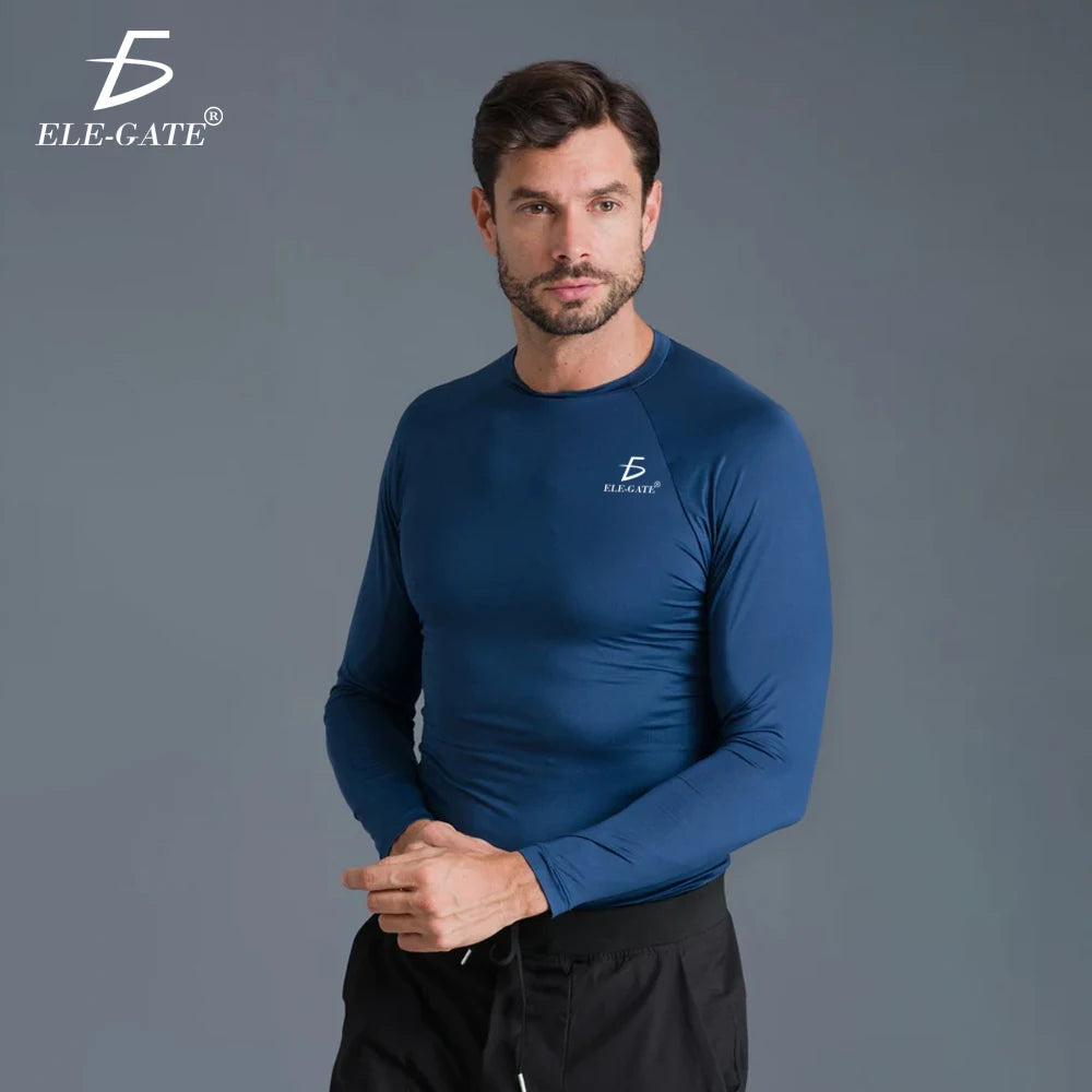 Men's Collarless Casual Shirts Sporty Style Breathable Compression Long Sleeve Spring Shirts Polyester/Cotton Size XXL
