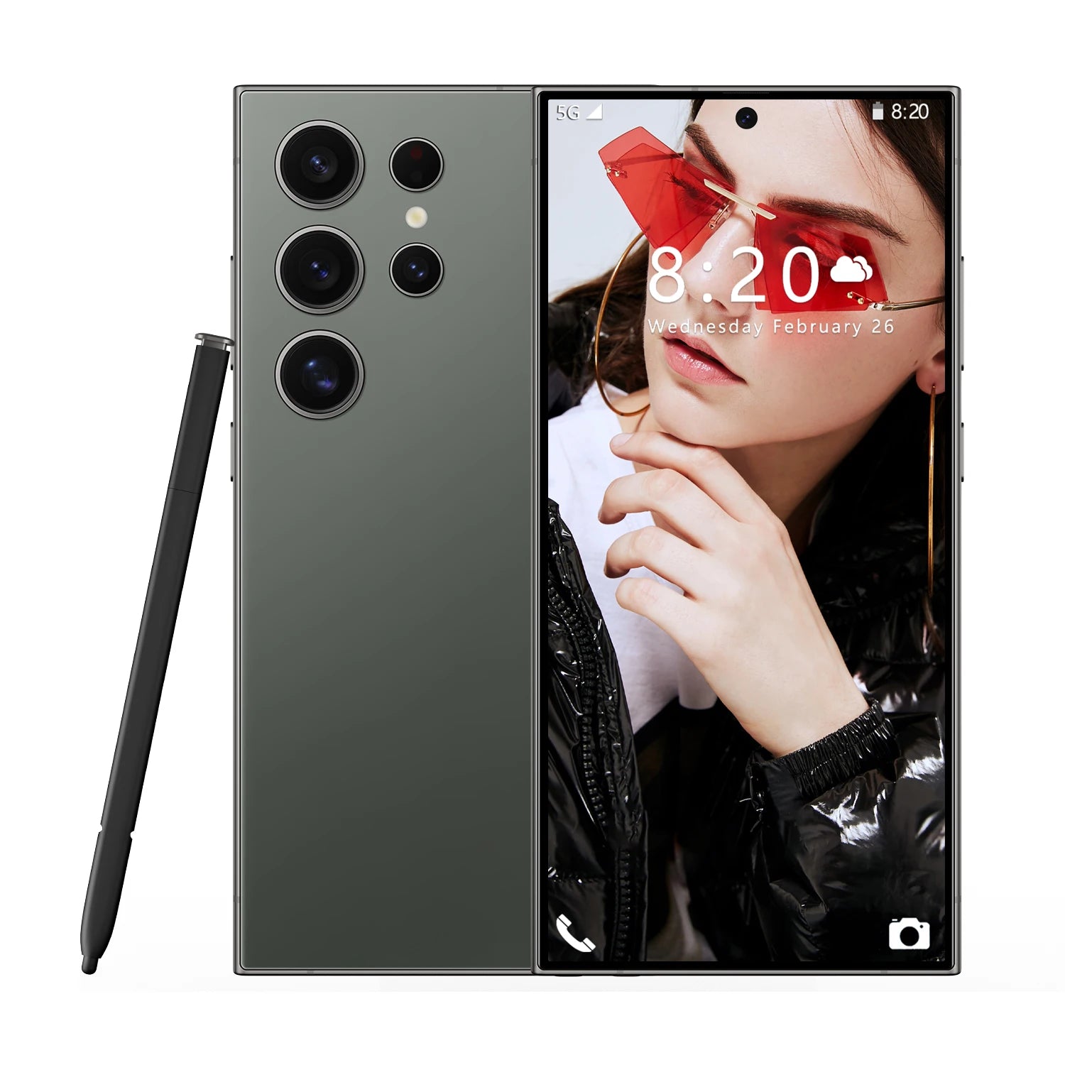 هاتف ذكي 2024 S24 Ultra الإصدار العالمي الجديد، معالج MTK، شاشة HD، ميزات ذكية تشمل التعرف على الوجه وشاشة لمس