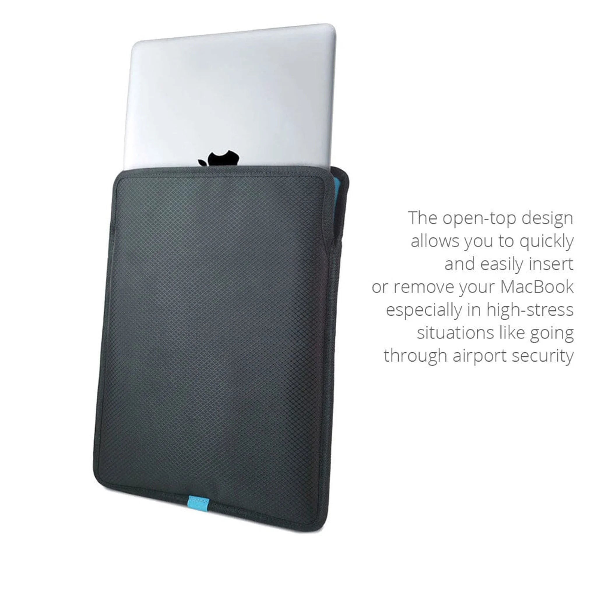 TD MacCase Genuine Leather and Cotton Laptop Briefcase Eco-Friendly Vertical Sleeve for MacBook 13 Black Color