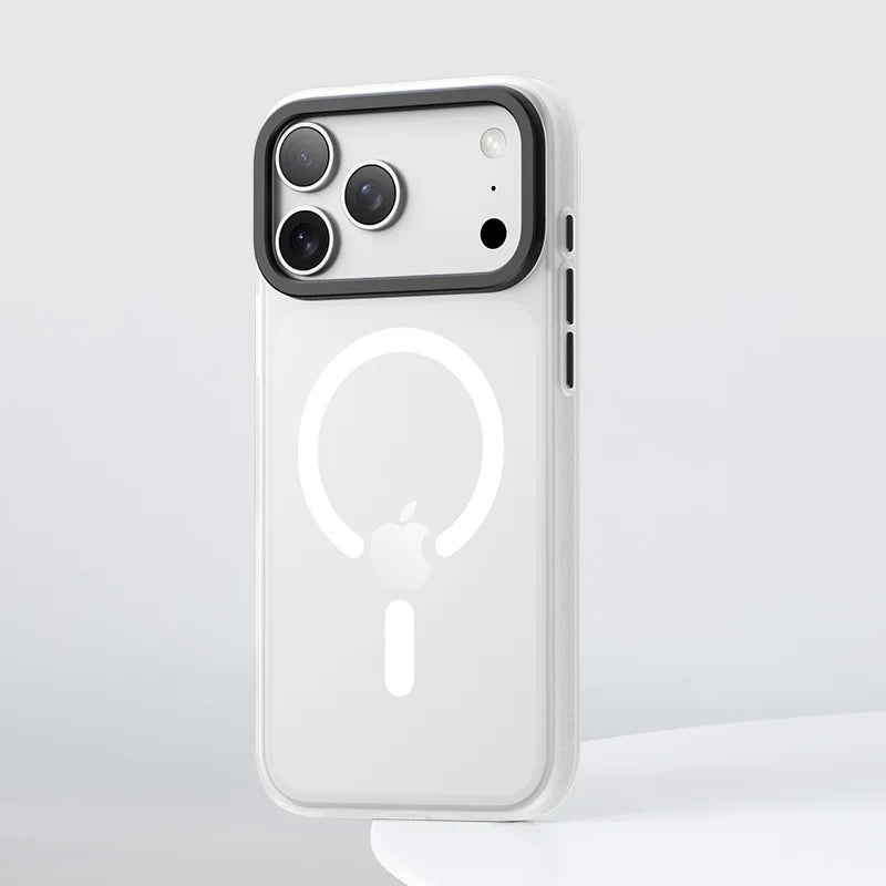 Phone Case Magnetic Suction Wireless Charging Business Luxury TPU Acrylic Anti Drop For 17 Pro Max Camera Protector Kaou
