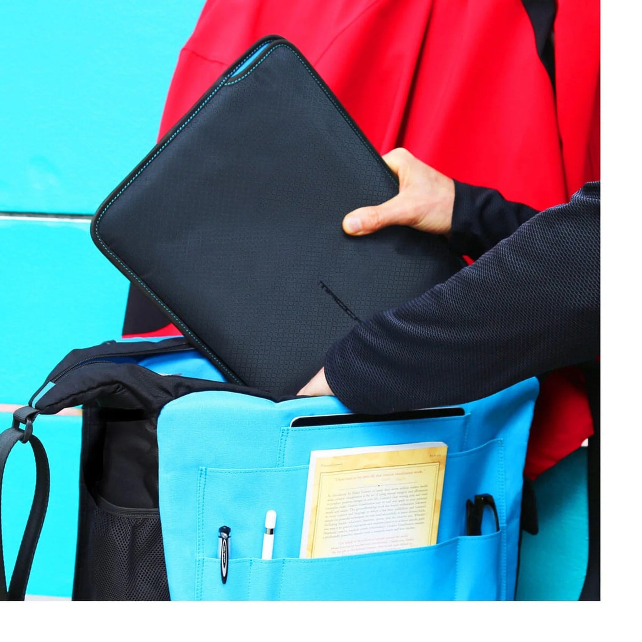 TD MacCase 13-inch MacBook Horizontal Sleeve Eco-Friendly Durable PC PU Fabric Briefcase with Simple Slim Style Black