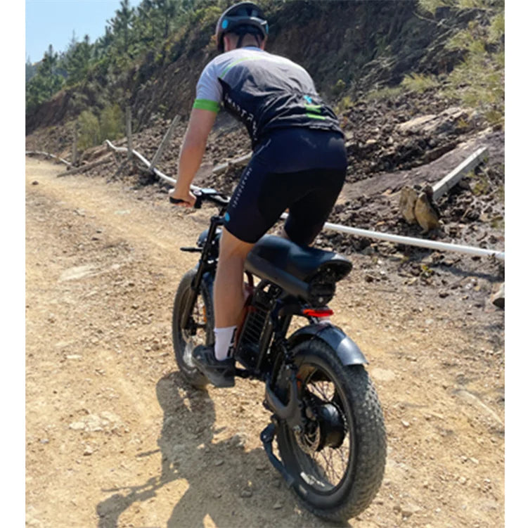 High Powered E Bike 48V 1200W Fat Tire Electric Mountain Bike for Beach Snow Off-road Adventures