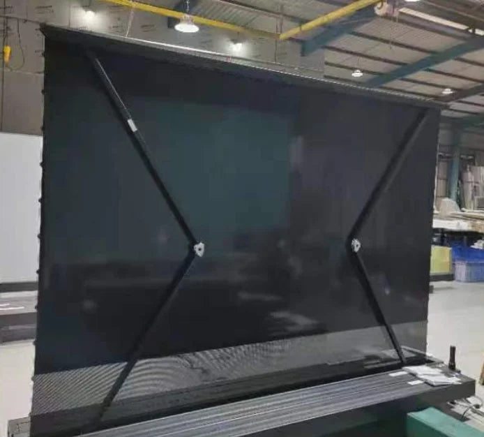 EU in Stock Wupro/OEM 92inch PET Crystal CBSP Lenticular Projector Screen 4K UHD 16:9 HDR Motorized ALR Floor Rising Screen