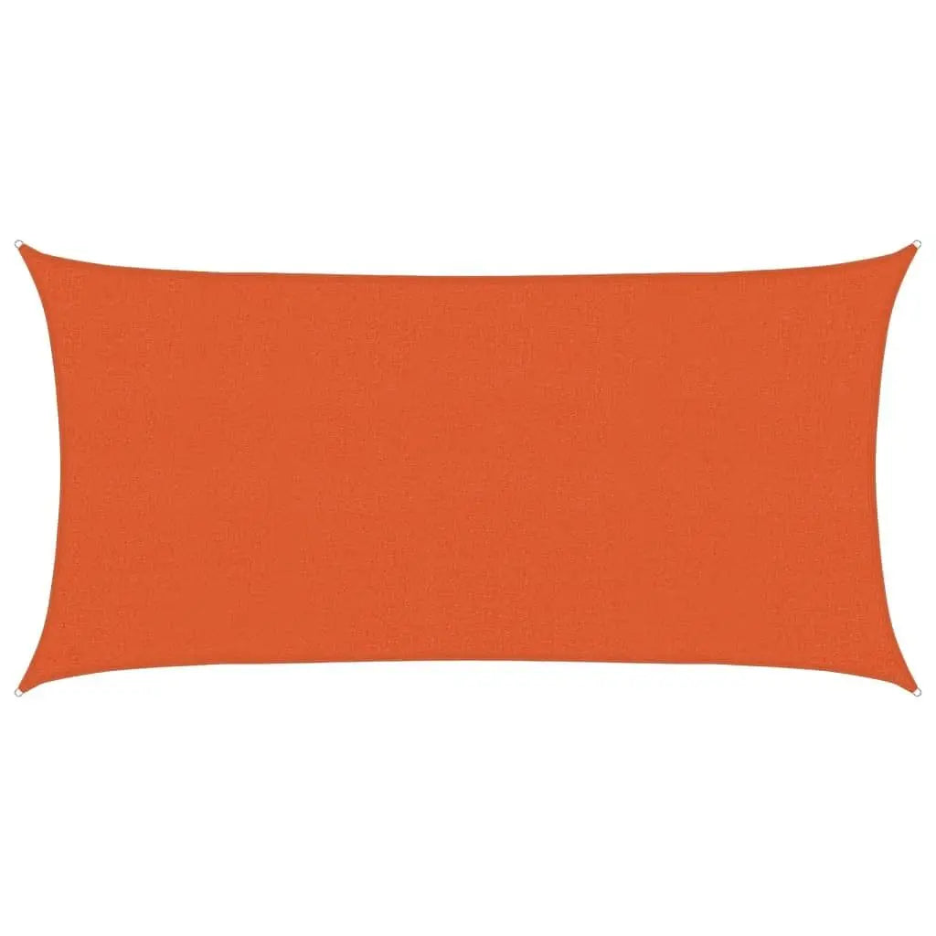 W2B VidaXL Sunshade Sail 1.75 Oz/ft² Orange 6.6x11.5' HDPE Square Pattern Outdoor Patio Garden Shade Sail UV Woven Technique