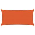 W2B VidaXL Sunshade Sail 1.75 Oz/ft² Orange 6.6x11.5' HDPE Square Pattern Outdoor Patio Garden Shade Sail UV Woven Technique