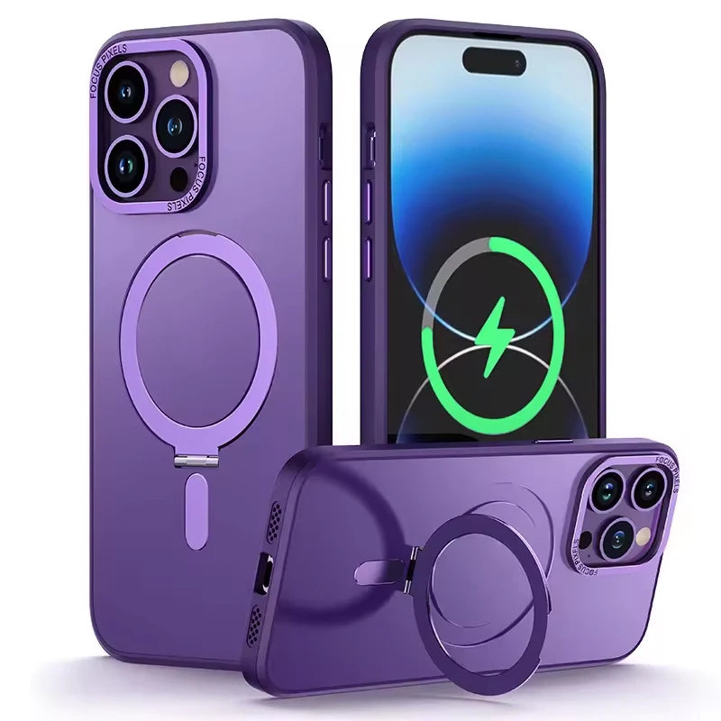 Mobile Phone Cases with Magnetic Invisible Stand for iPhone 16 Pro Max Case Dropshipping Products 2024 Translucent Matte Cover