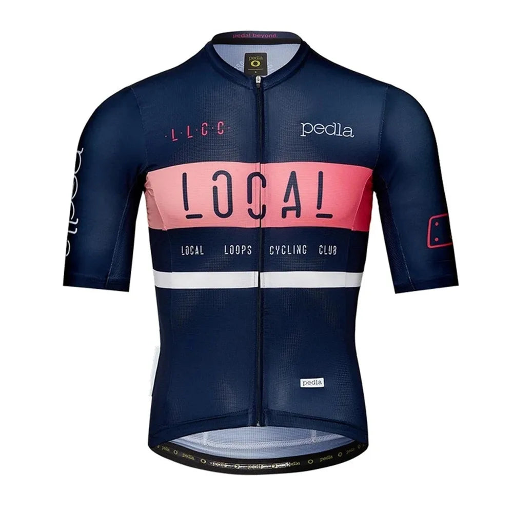 The pedla 2021 Summer Men's New Arrivals Short Sleeve Jersey Maillot Shirt Ciclismo Outdoor Quick Dry MTB Sports Triathlon Tops