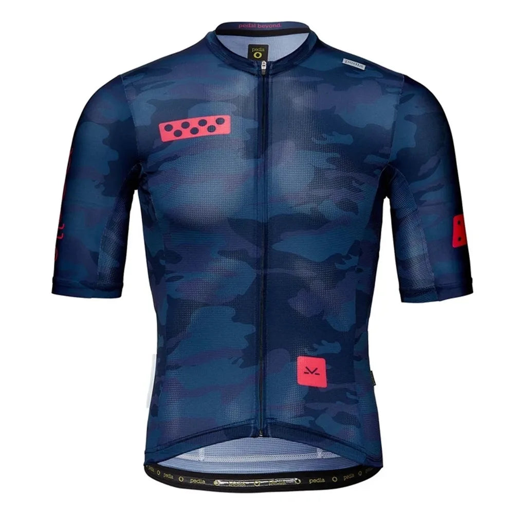 The pedla 2021 Summer Men's New Arrivals Short Sleeve Jersey Maillot Shirt Ciclismo Outdoor Quick Dry MTB Sports Triathlon Tops