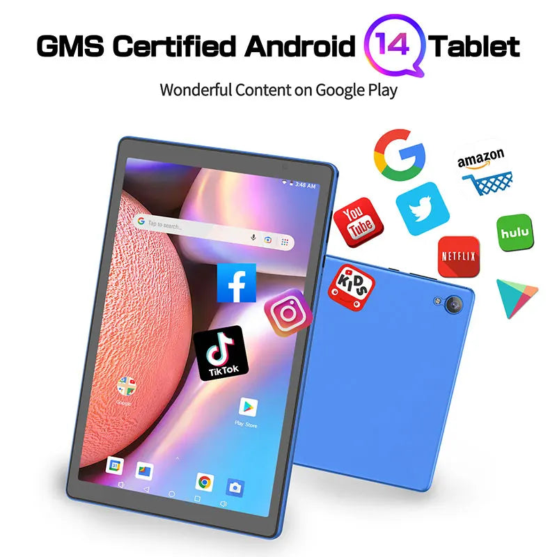 10.1-Inch Android Tablet PC A133 Processor 1280*800 Resolution 4+32GB Memory Front Camera for Learning Business