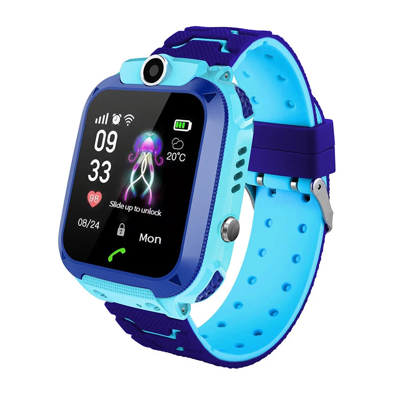 Low Cost Q12 Anak GPS SOS Kids Smart Phone Watch, Factory Supply Child Mobile Phonesjam Tangan Anak Smartwatch