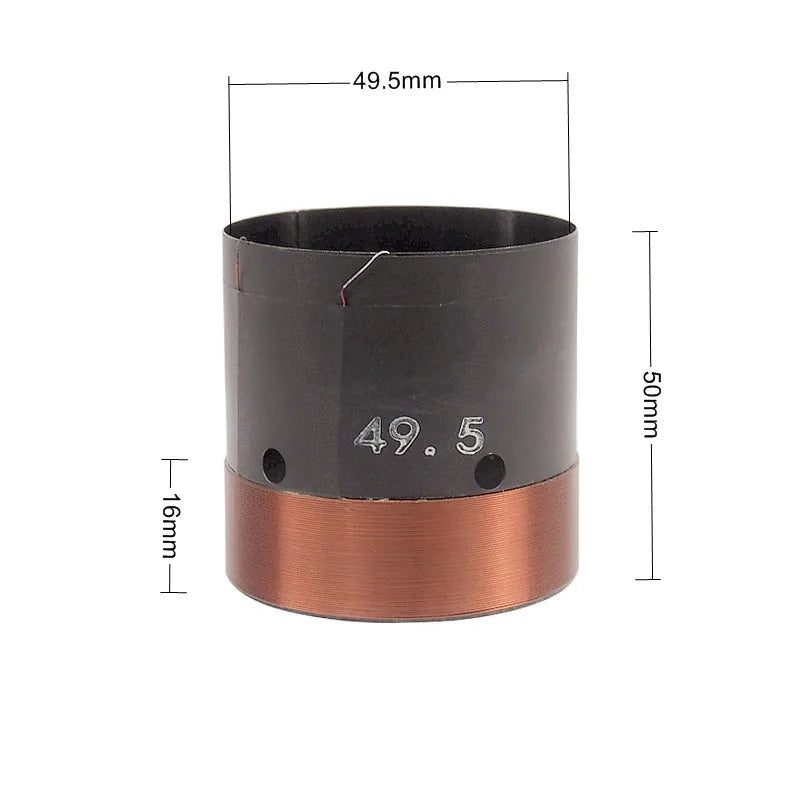 49.5mm Speaker Woofer Voice Coil 2 Inch Home Theater Bass Woofer Repair Parts With Copper Wire Black Aluminum Former