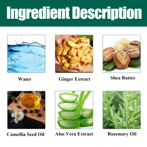 Jaysuing Ginger Dense Essential Oil Cream Prevent Loss Repair Hair Roots Improve Dry Frizz  Nourish And
