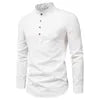 Men's Slim Fit Long Sleeve Cotton Polyester Shirt - Autumn Casual Business Blouse Top (Custom Logo Available)