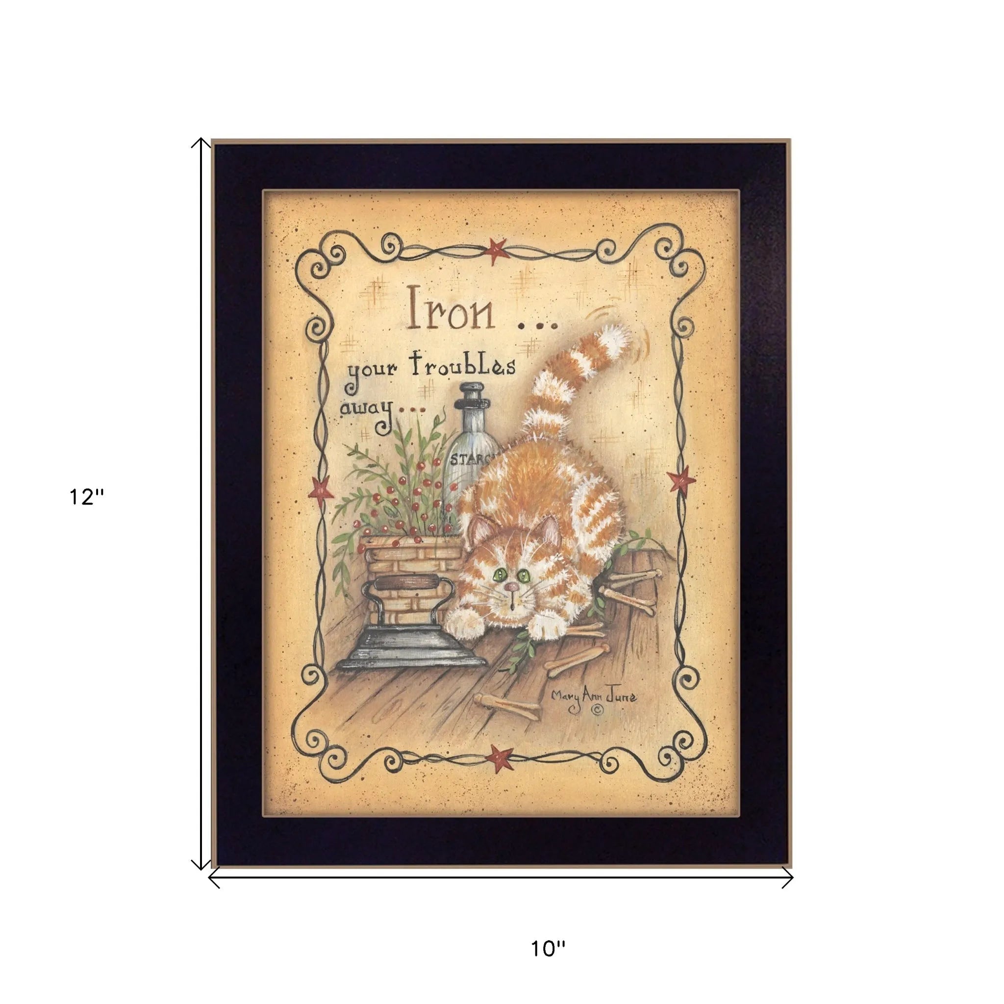 HMS Iron Wall Art Black Framed Laundry Print Home Decor Troublesolving Your Space