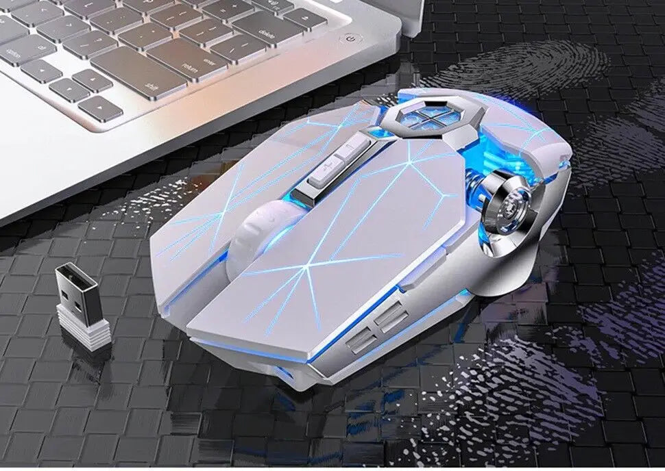 Wireless Optical 2.4G USB Gaming Mouse 1600DPI 7 Color LED Backlit Rechargeable Silent Mice For PC Laptop