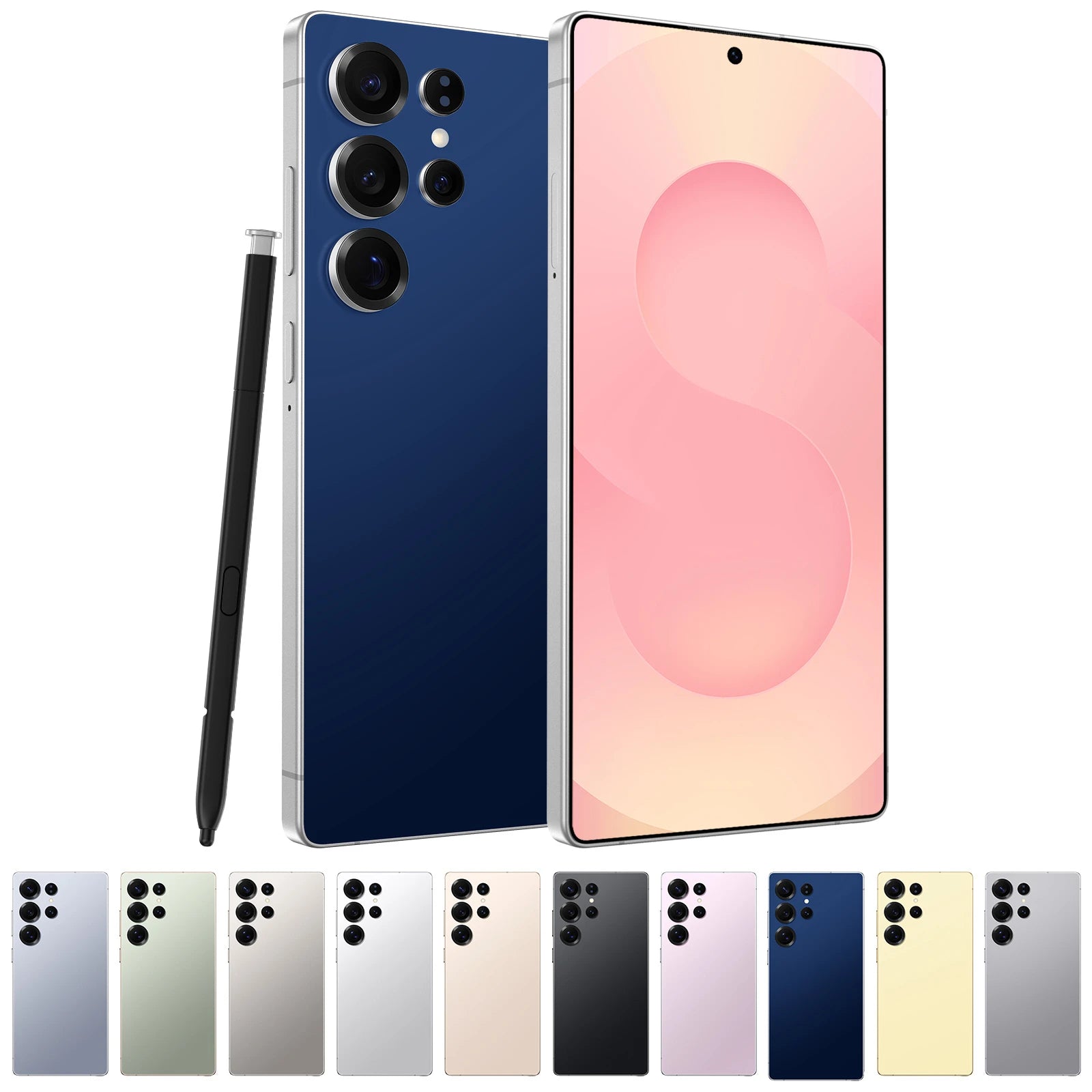 S25Ultra Mobile 100x Digital Zoom 108MP Rear Camera 4K Screen Octa Core 65W for Distant Shooting French Spanish English