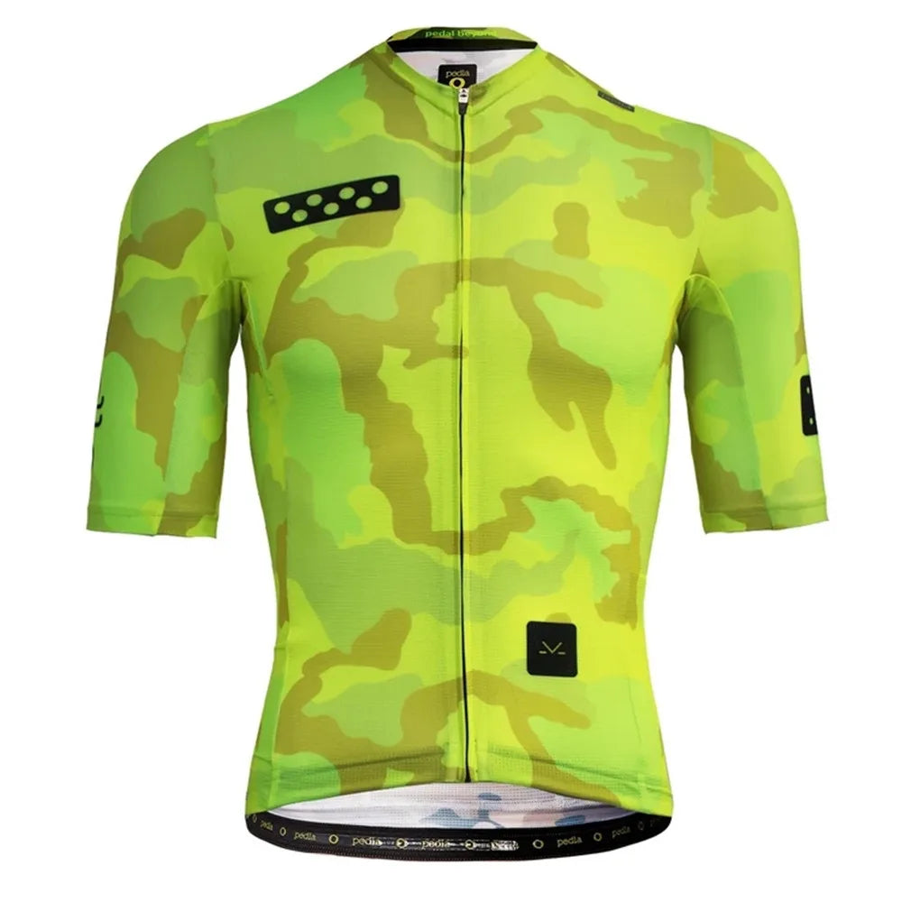 The pedla 2021 Summer Men's New Arrivals Short Sleeve Jersey Maillot Shirt Ciclismo Outdoor Quick Dry MTB Sports Triathlon Tops