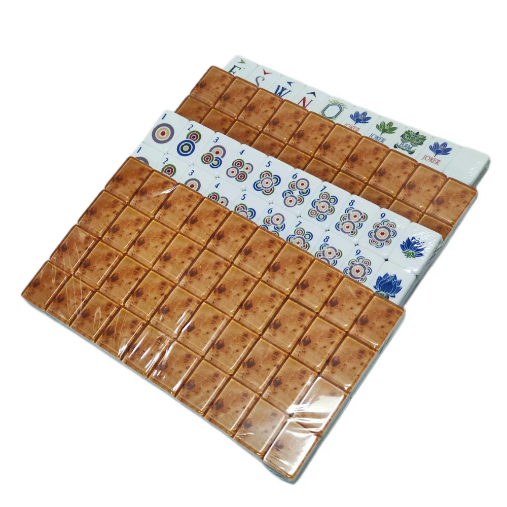 Wholesale Acrylic Pink Crystal 160 Pieces Luxury American Style Singapore Tiles Game Set Modern Western Mahjong