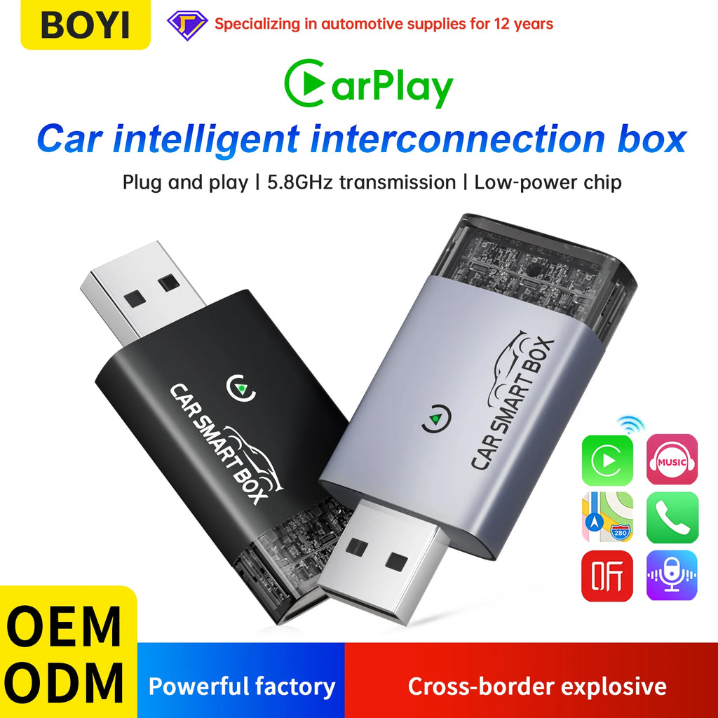 Fuallwin OEM Smart MINI DIY Reliable Performance Daily Commute Travel Car Play Accessories Wireless Carplay Adapter