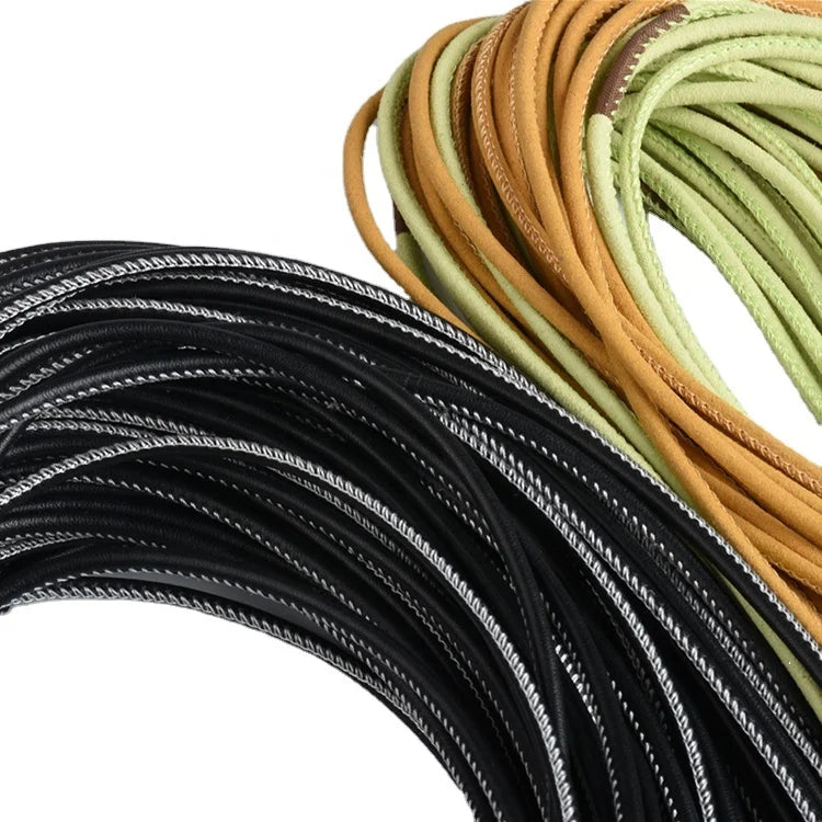 3mm-15mm Leather Round Rope Suede Microfiber Leather Core Leather Rope for Handbag Handle Hoodie Rope Shoelace